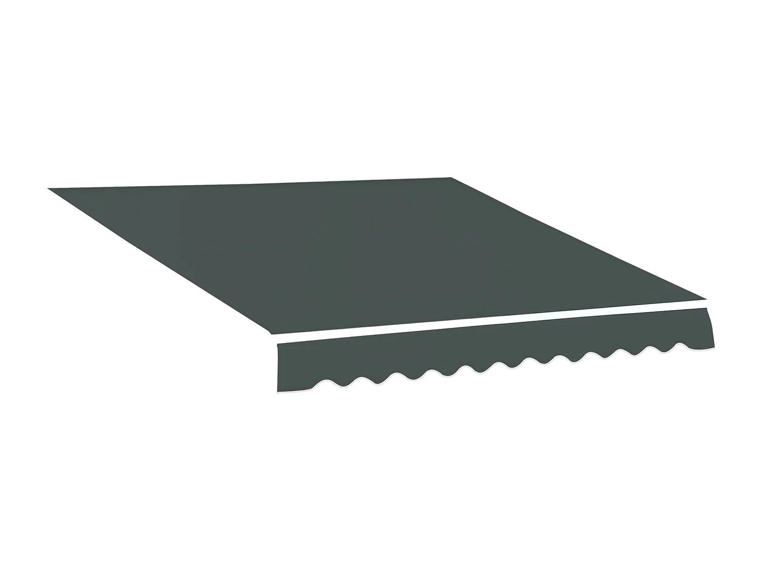 Telo di ricambio per tenda a bracci in poliestere da 4x2.5 m grigio