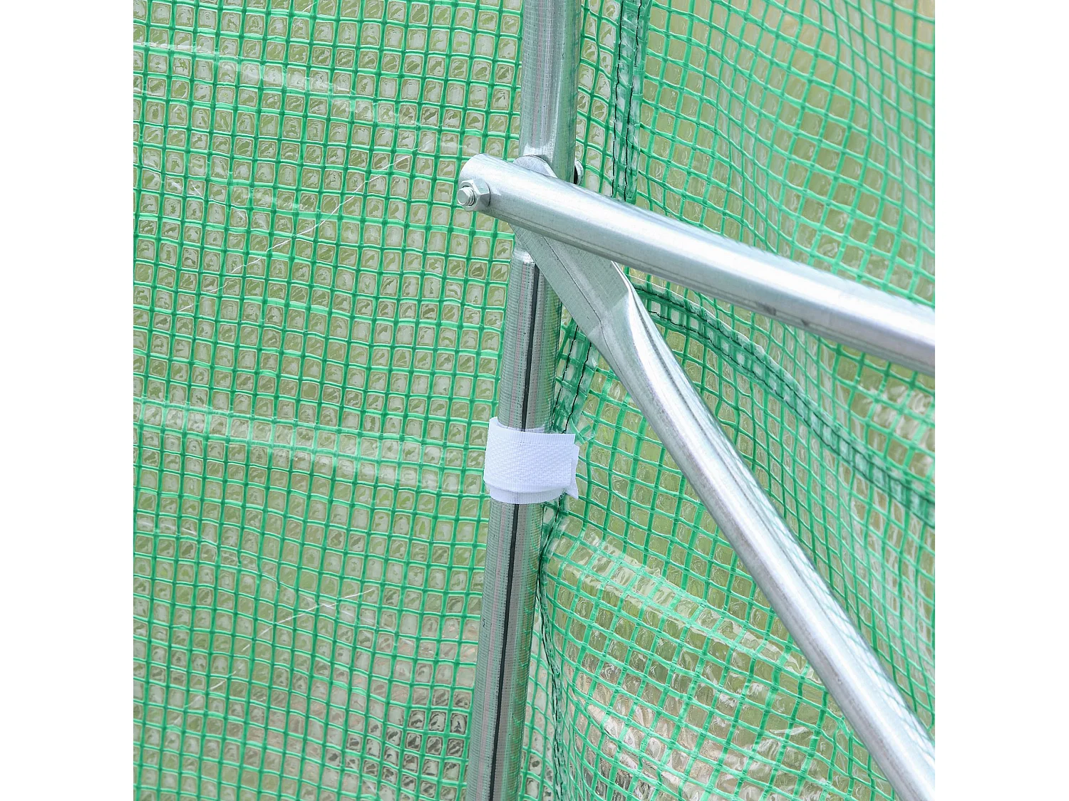 Serra per orto a tunnel 4.5x3x2m in acciaio e pe verde scuro