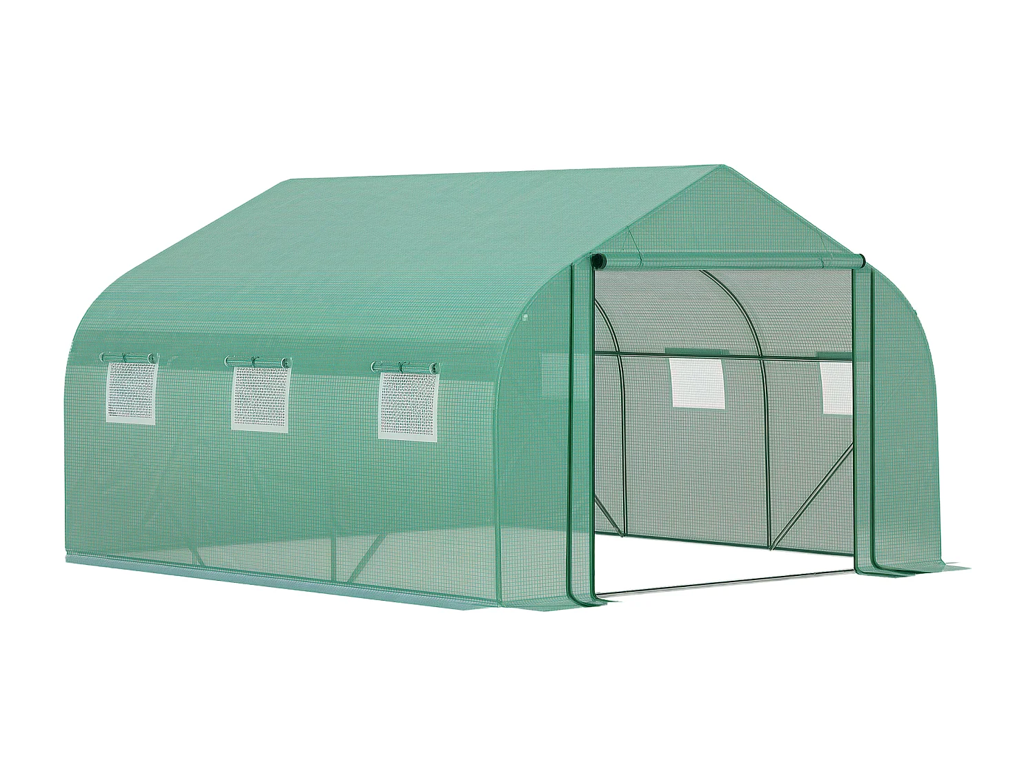 Serra tunnel copertura pe telaio acciaio 6 finestre 3.5x3x2m