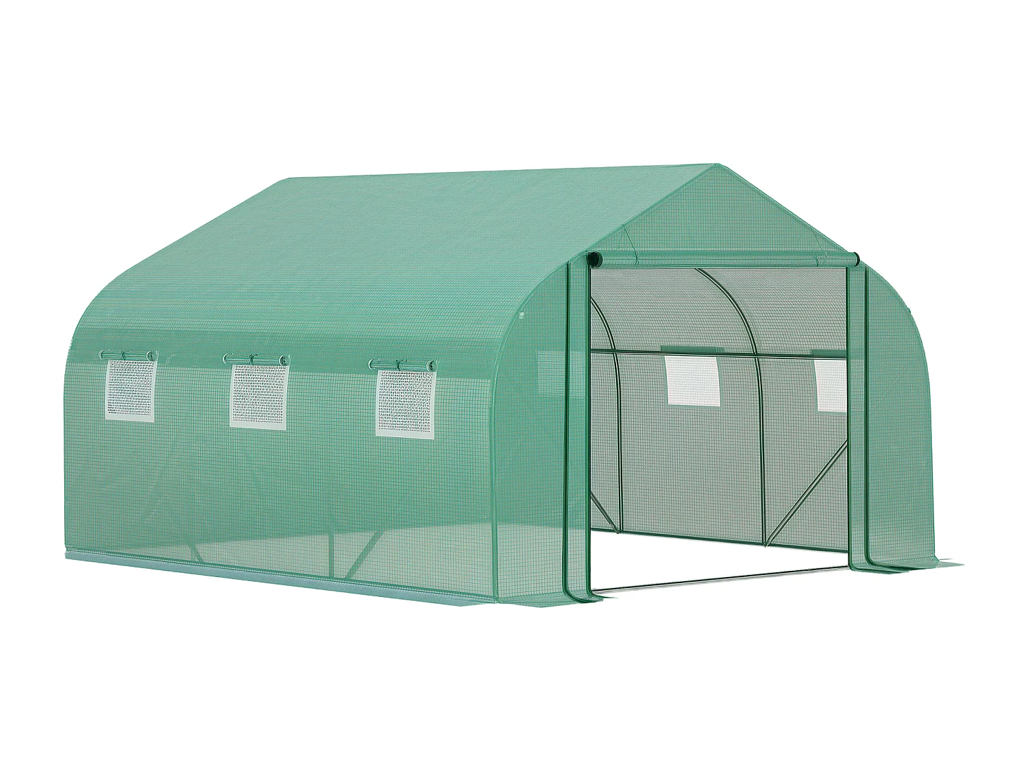 Serra tunnel copertura pe telaio acciaio 6 finestre 3.5x3x2m