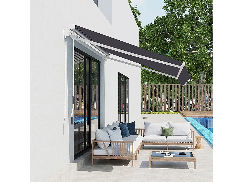 Telo di ricambio per tenda a bracci in poliestere da 3.6x3 m grigio