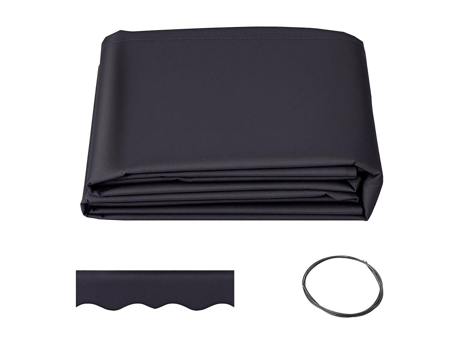 Telo di ricambio per tenda a bracci in poliestere da 3.6x3 m grigio