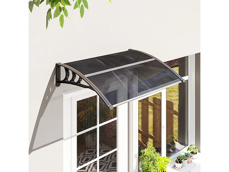 Pensilina da esterno anti-uv per porte e finestre 100x80 cm