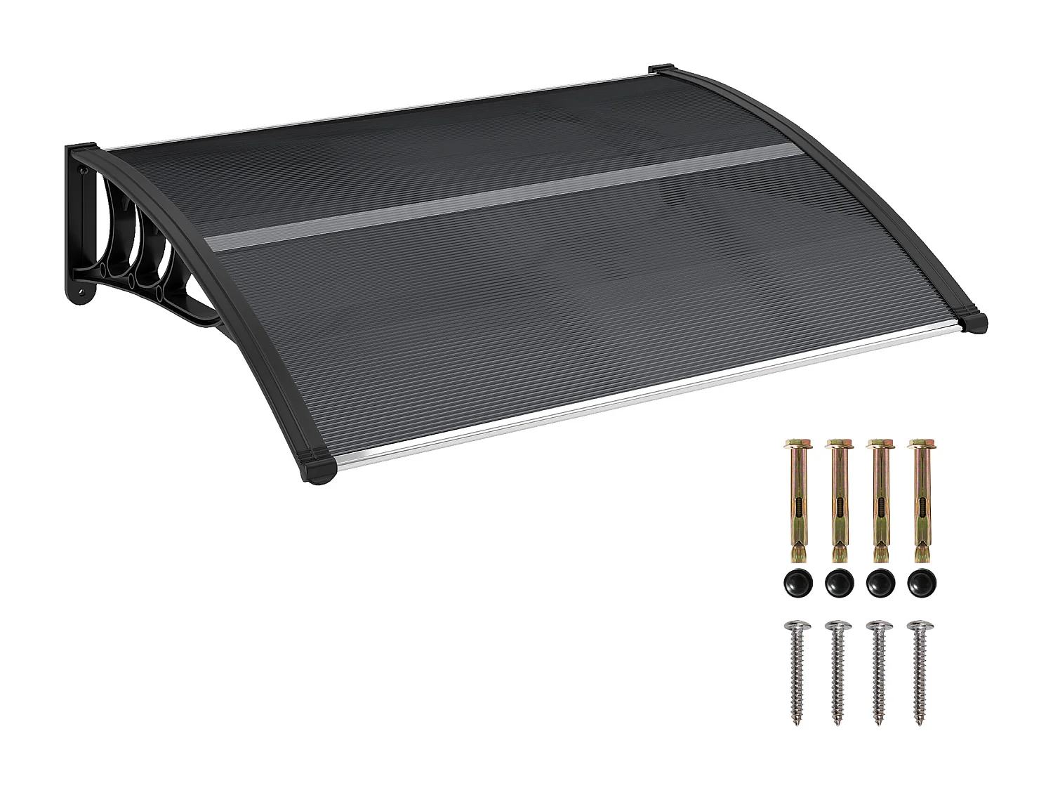 Pensilina da esterno anti-uv per porte e finestre 100x80 cm