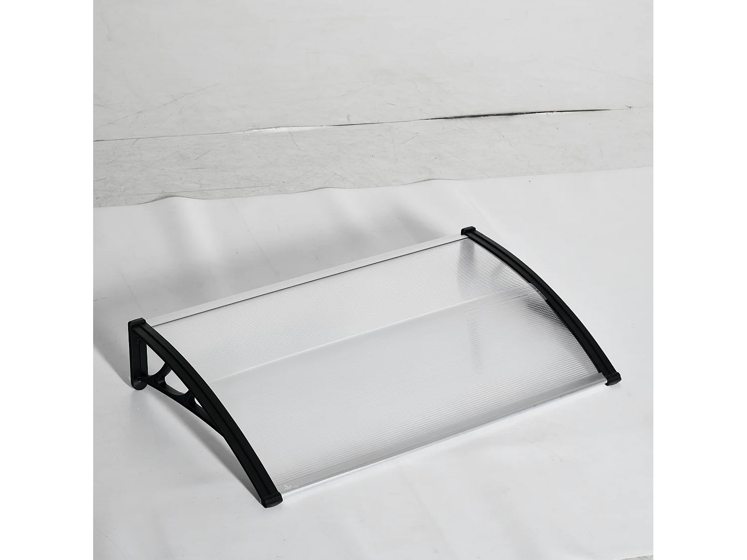 Pensilina da esterno in policarbonato 110x60x18cm trasparente