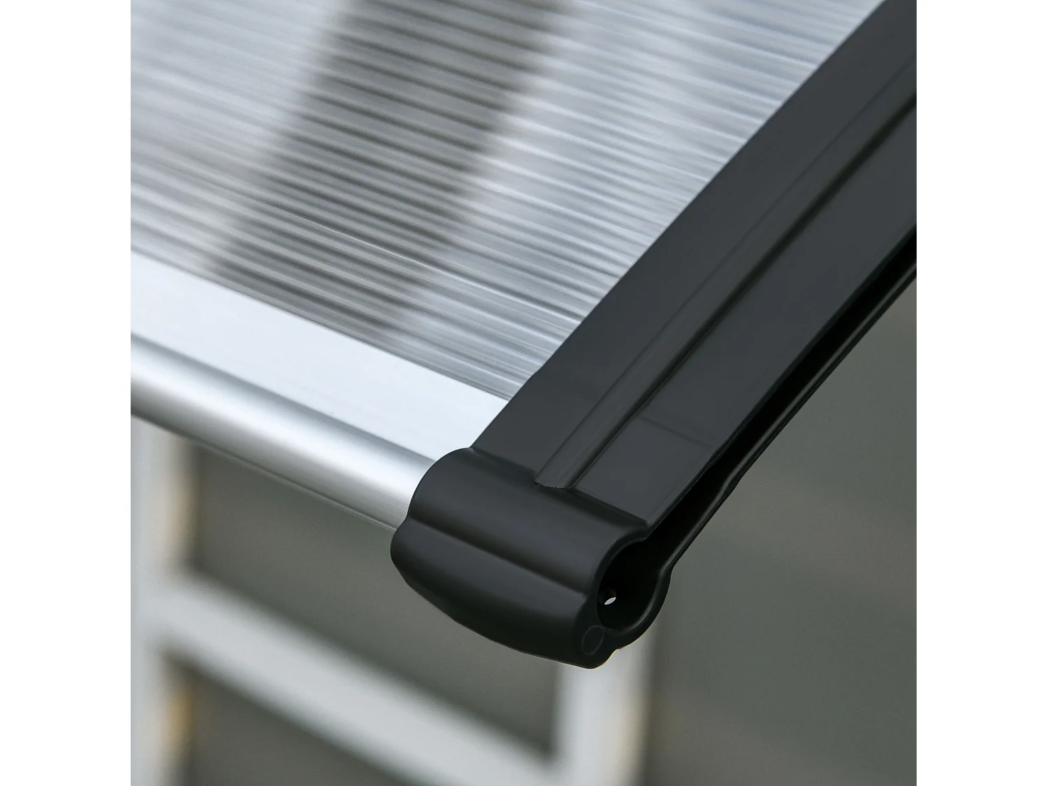 Pensilina da esterno in policarbonato 110x60x18cm trasparente