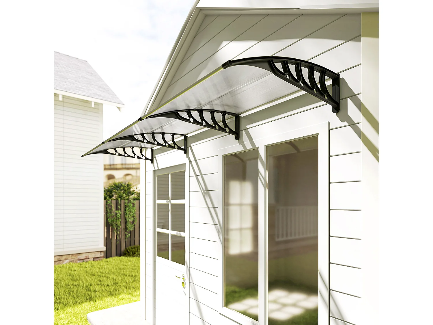 Tettoia moderna per esterno per finestre balconi e porte trasparente