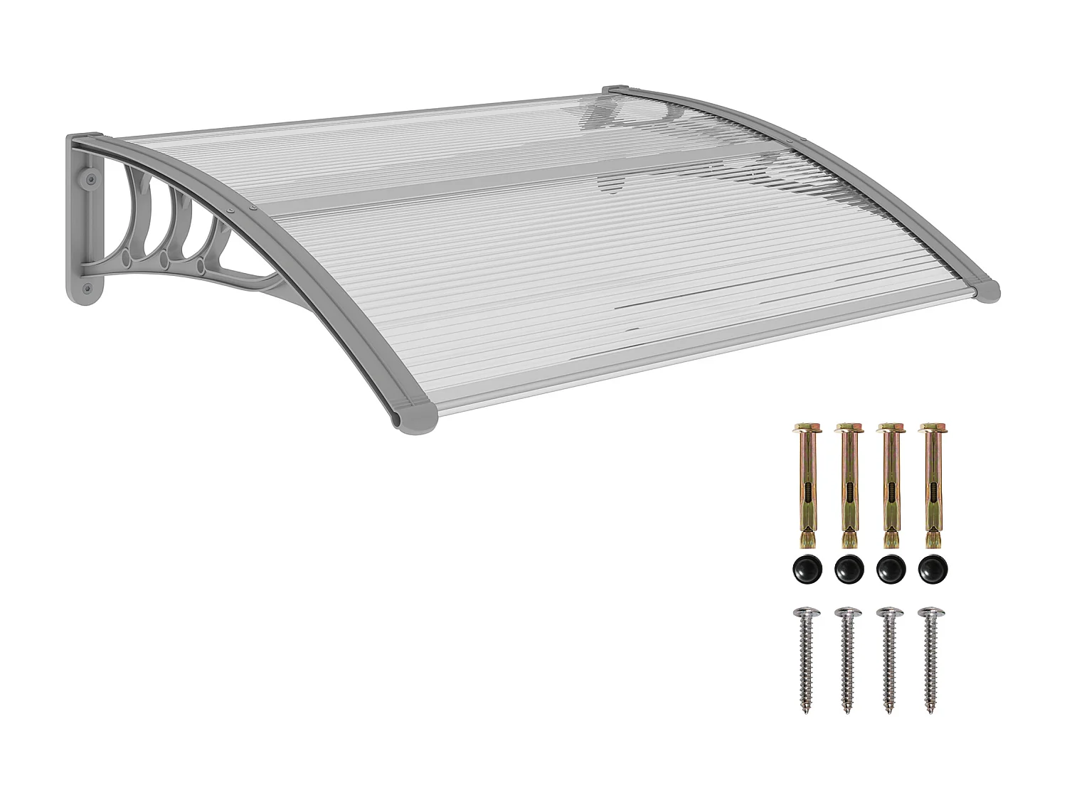 Pensilina da esterno anti-uv per porte e finestre 100x80 cm