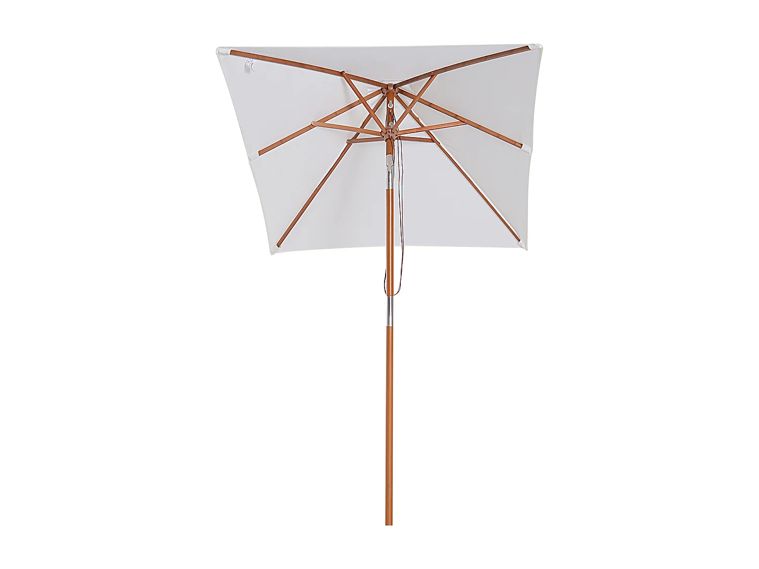 Ombrellone da giardino inclinabile 2x1.5m a 6 stecche beige