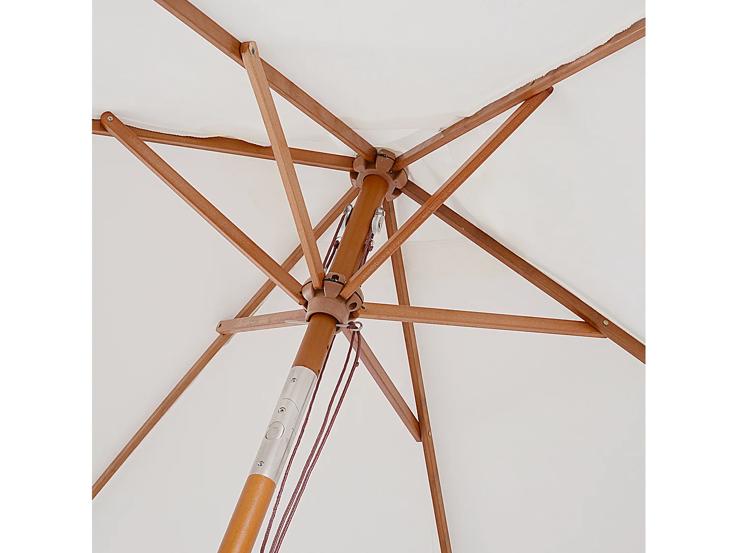 Ombrellone da giardino inclinabile 2x1.5m a 6 stecche beige