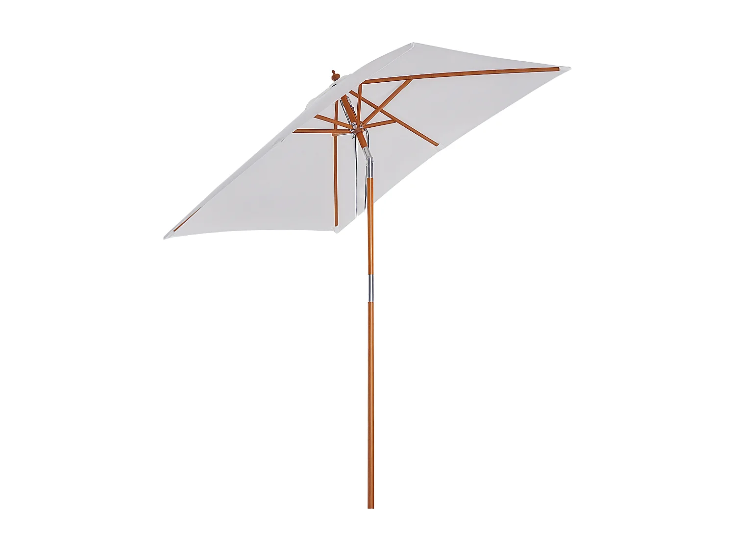 Ombrellone da giardino inclinabile 2x1.5m a 6 stecche beige