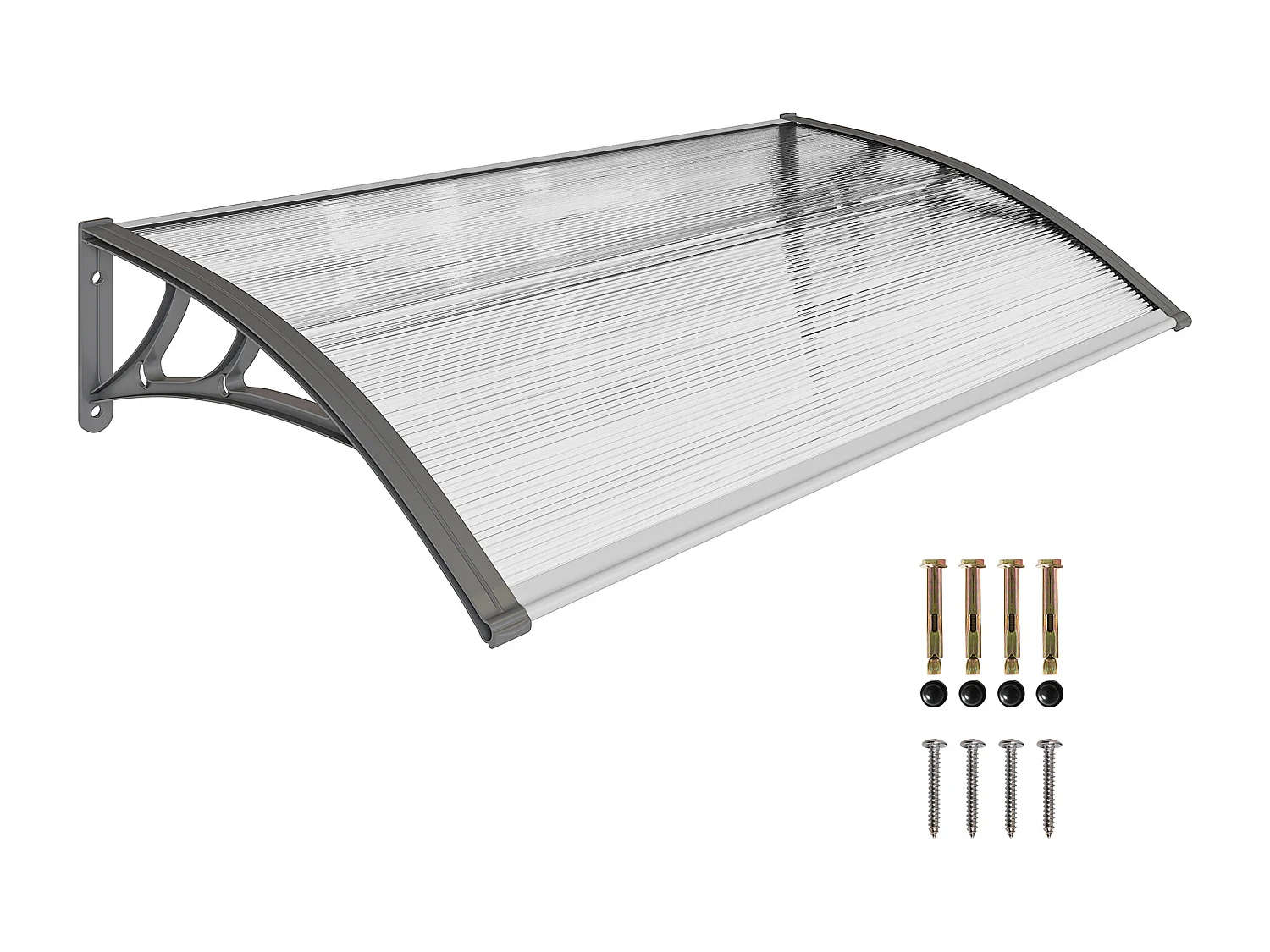 Tettoia moderna con supporto per finestre e porte in policarbonato