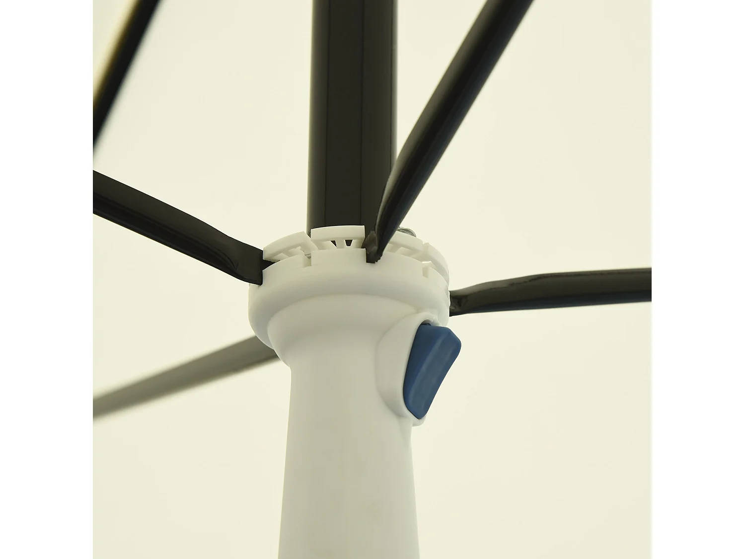 Ombrellone da esterno 2x2 m con tettuccio quadrato crema