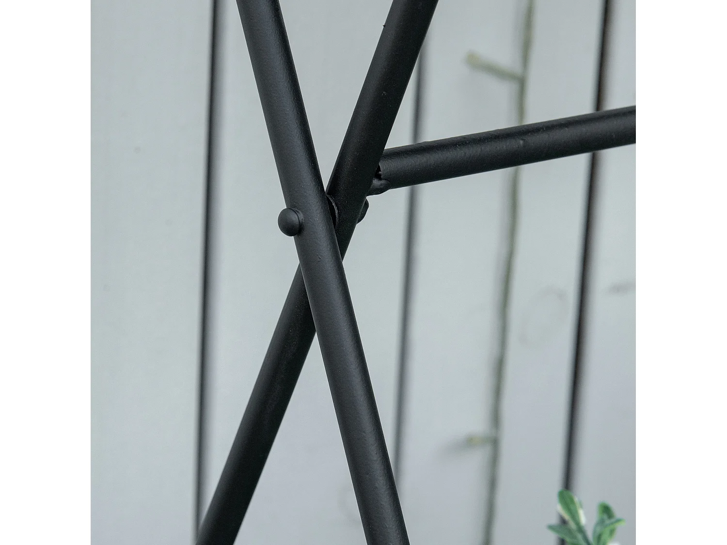 Portapiante pieghevole con 3 vasi e ripiano inferiore nero