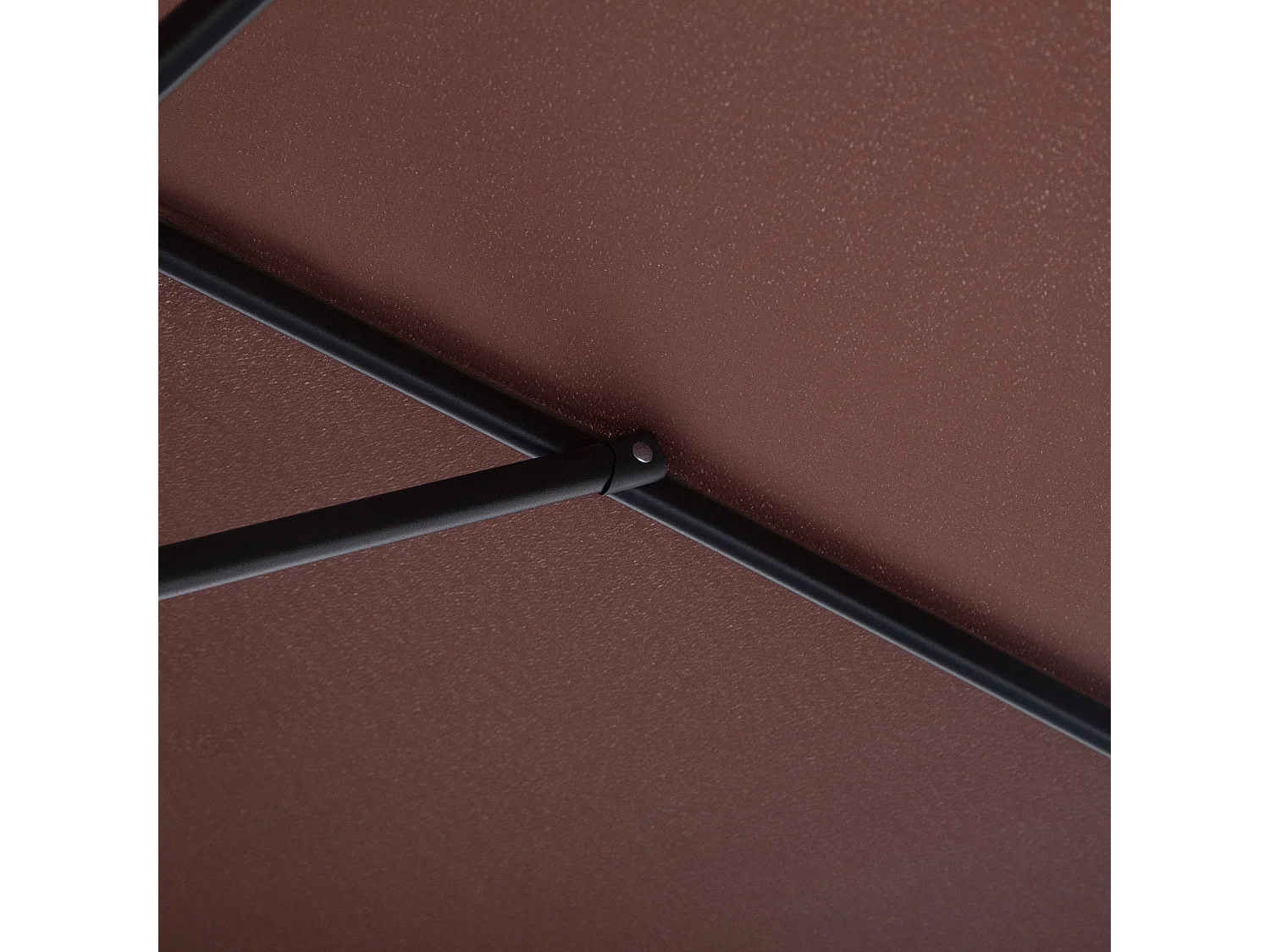 Ombrellone da giardino 6 stecche inclinabile con manovella nero caffè