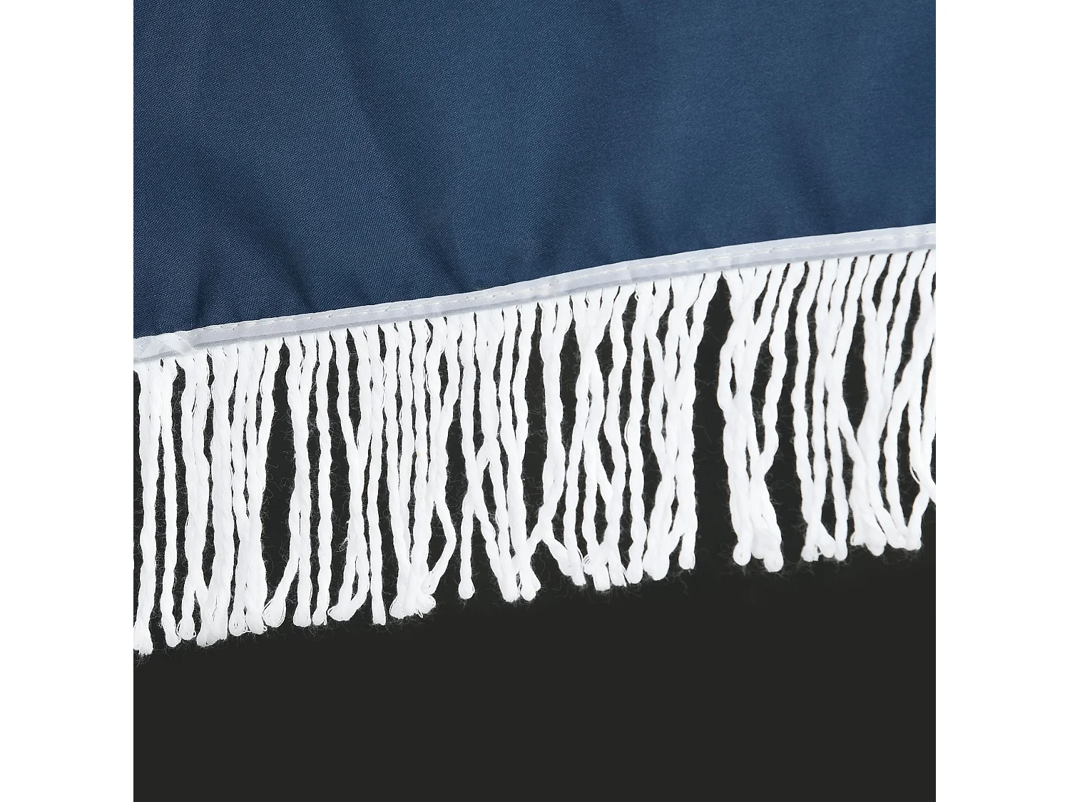 Ombrellone rotondo e inclinabile con manovella blu e beige