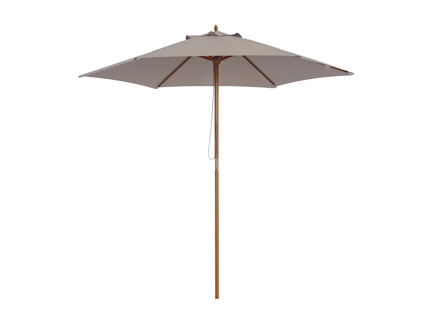 Ombrellone da giardino in legno e tessuto poliestere 2.5x2.3m grigio