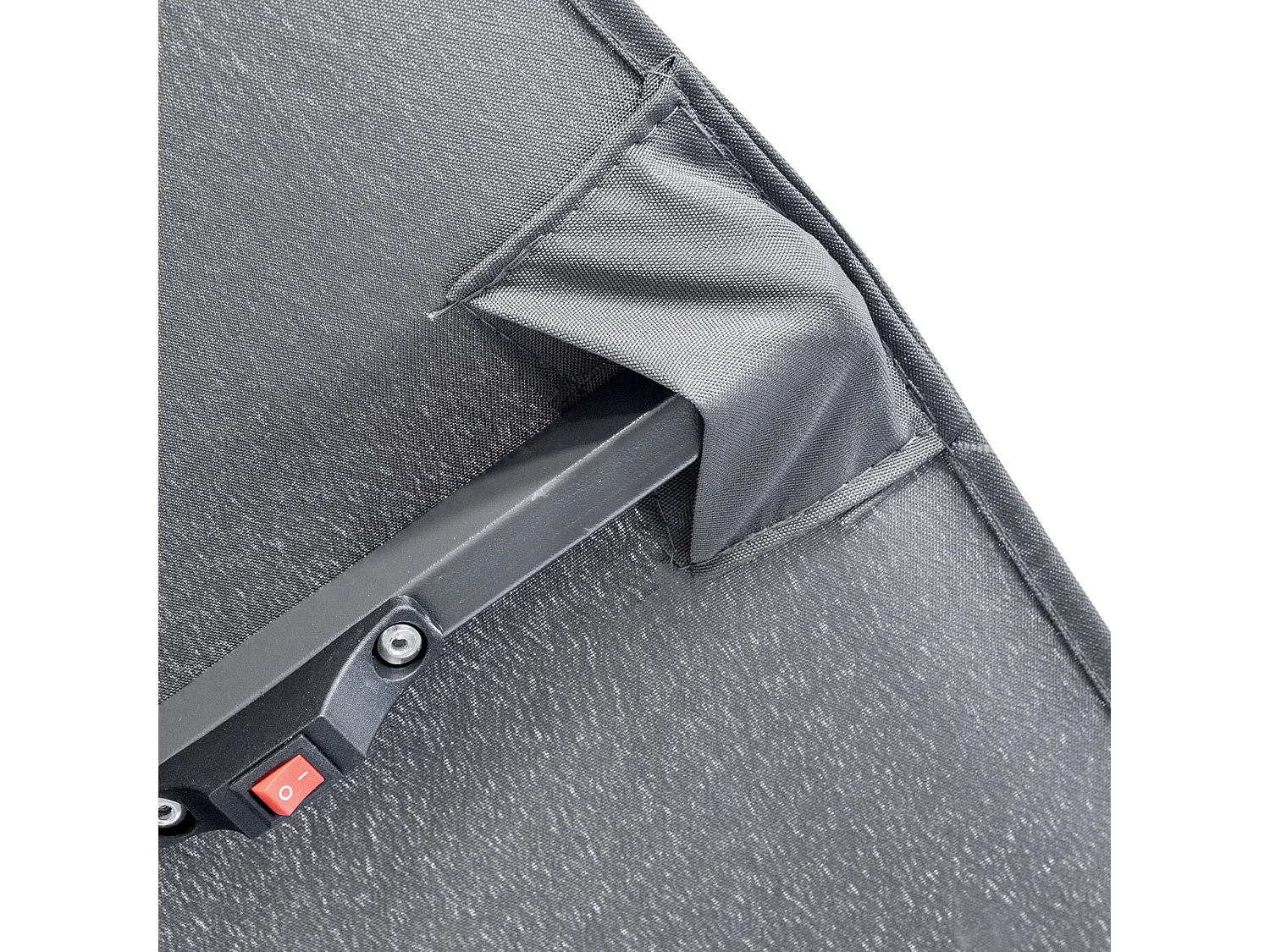 Ombrellone doppio con luci solari 295x150x219cm grigio