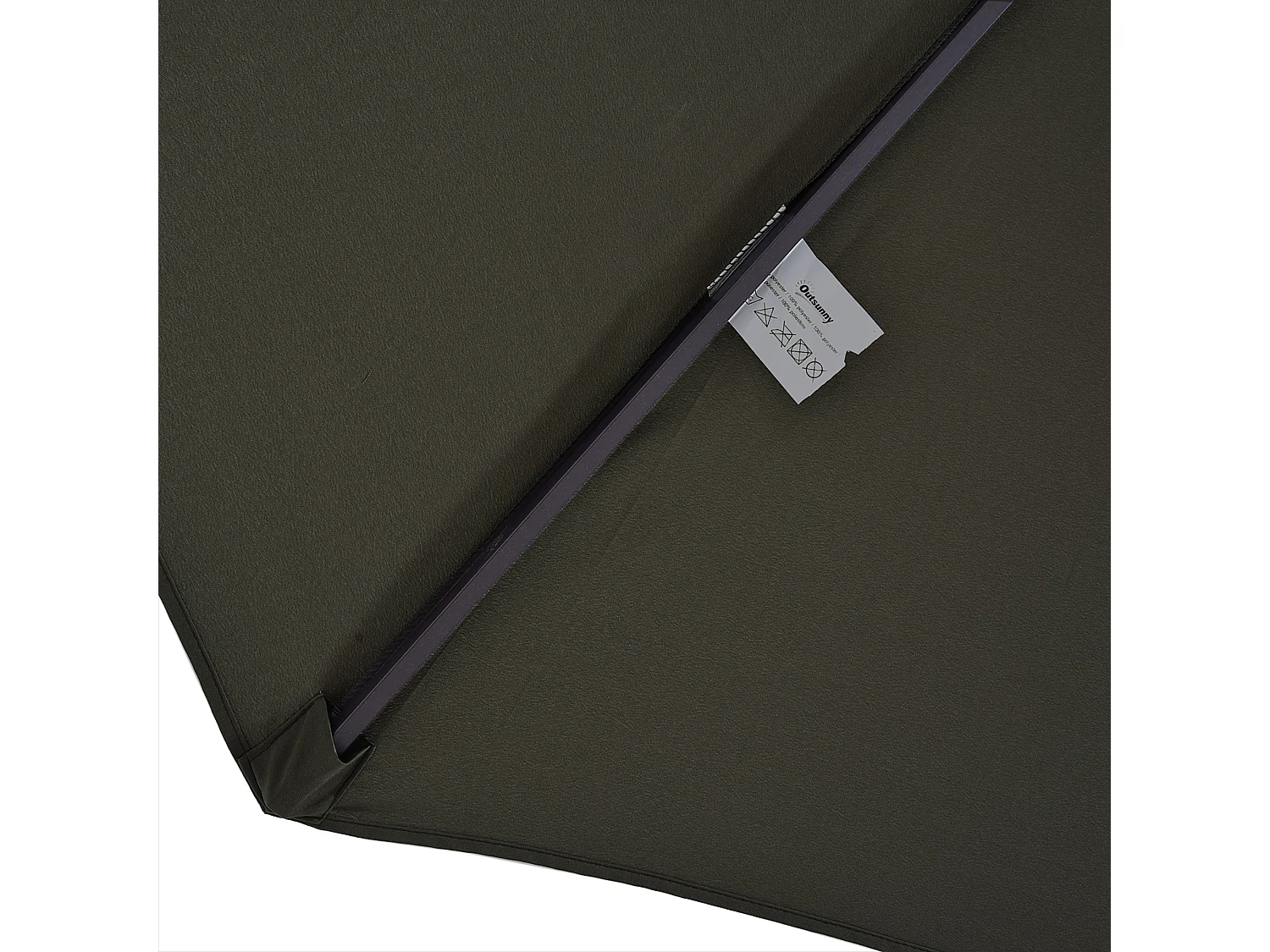 Ombrellone parasole da esterno tessuto poliestere acciaio grigio