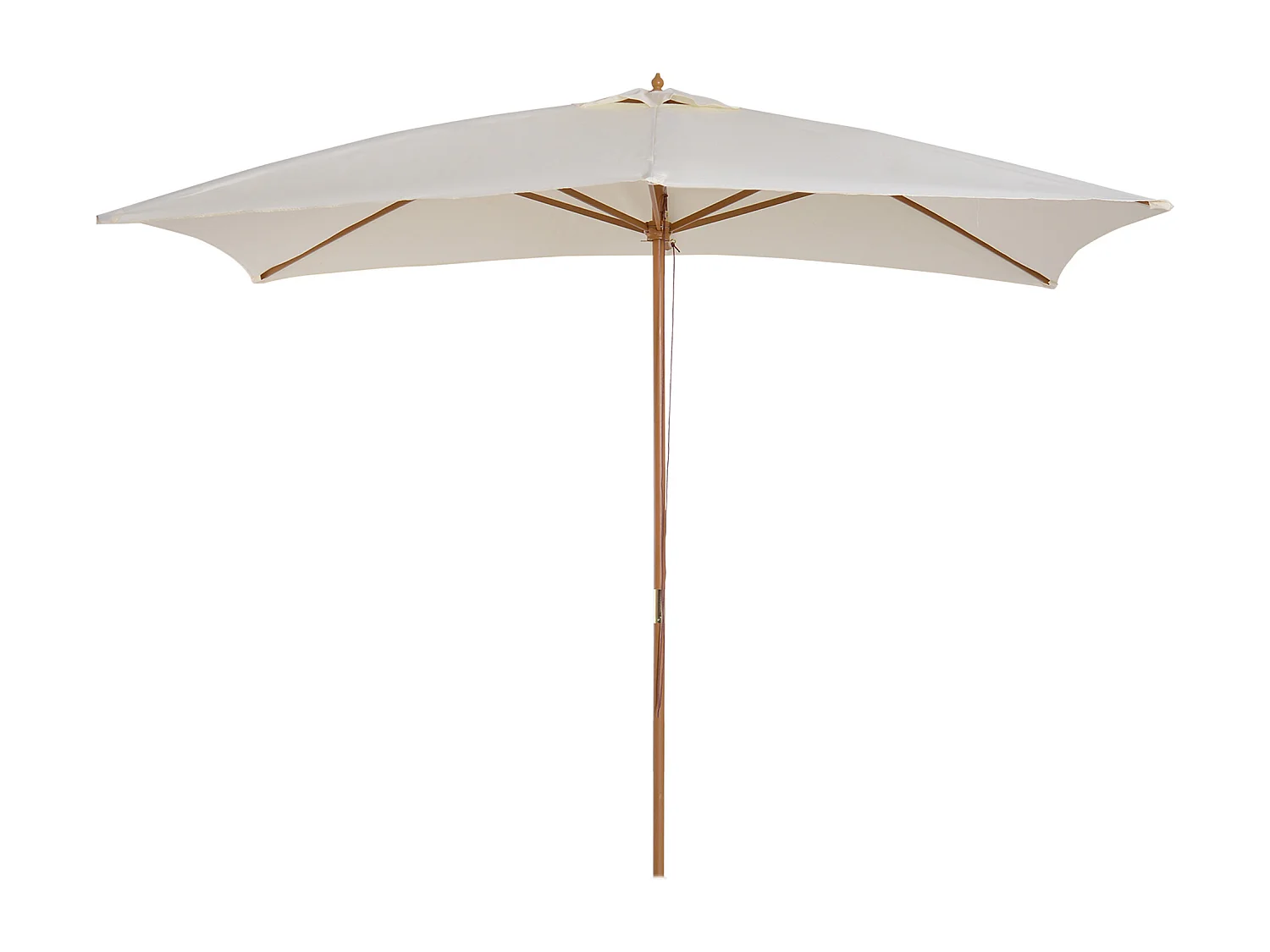 Ombrellone da giardino in legno e poliestere 2x3m beige