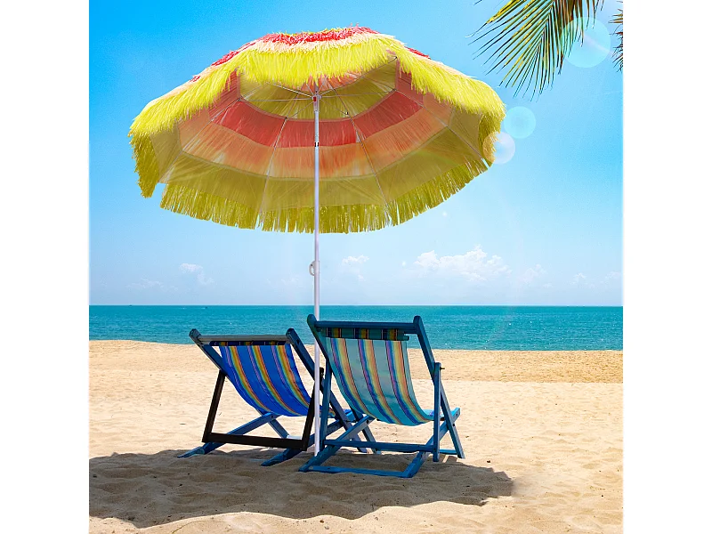 Ombrellone da giardino 1.6x1.6m a 8 stecche in metallo colorato