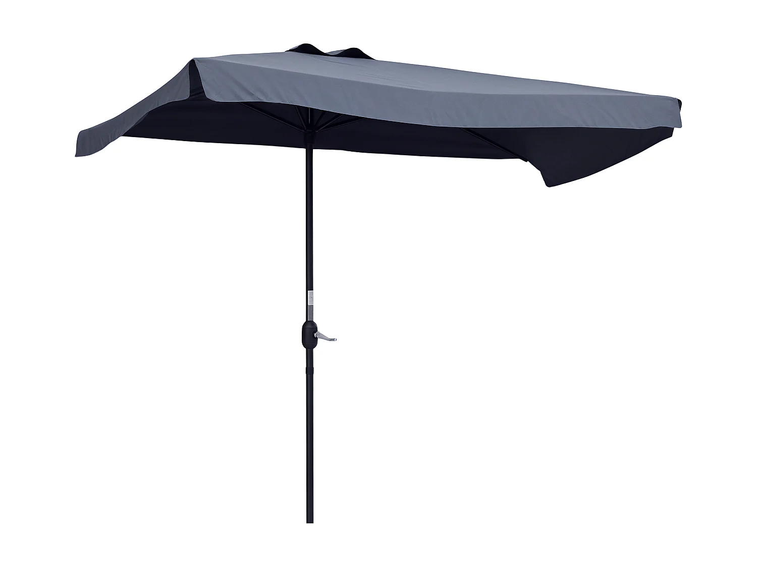 Ombrellone semicircolare da terrazza con manovella 2.5x2.3m
