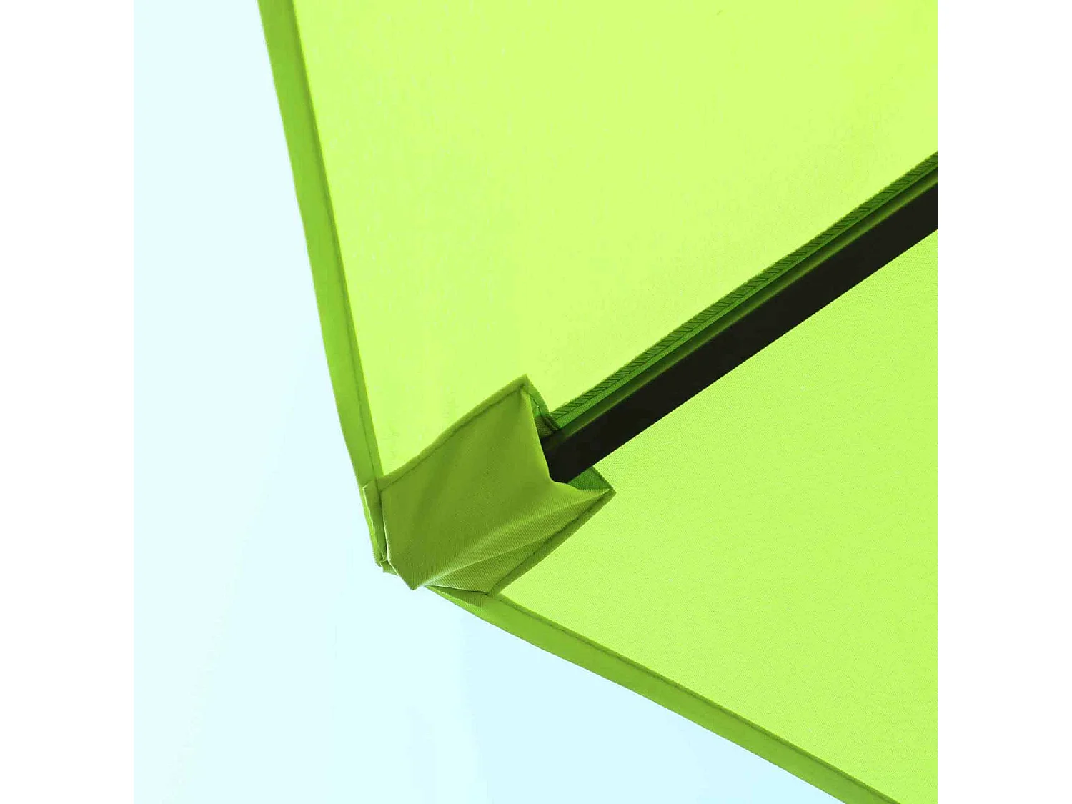 Ombrellone da giardino doppio con apertura a manovella verde