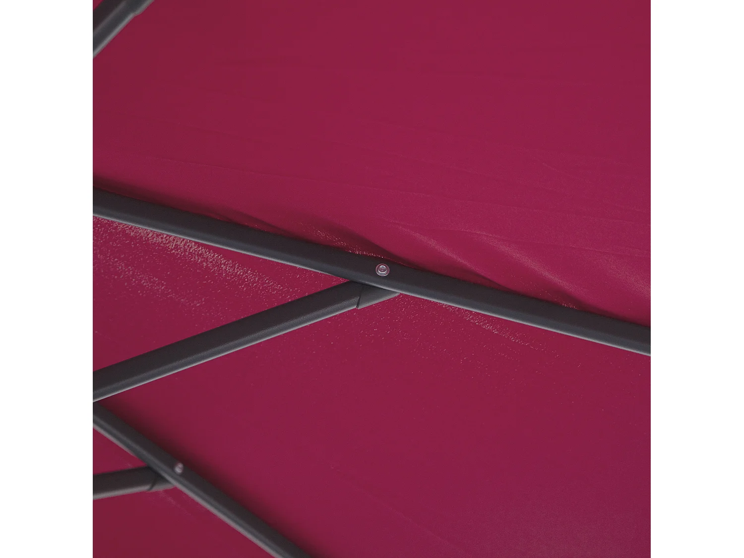 Ombrellone da giardino 3x2.5 m a braccio inclinabile rosso