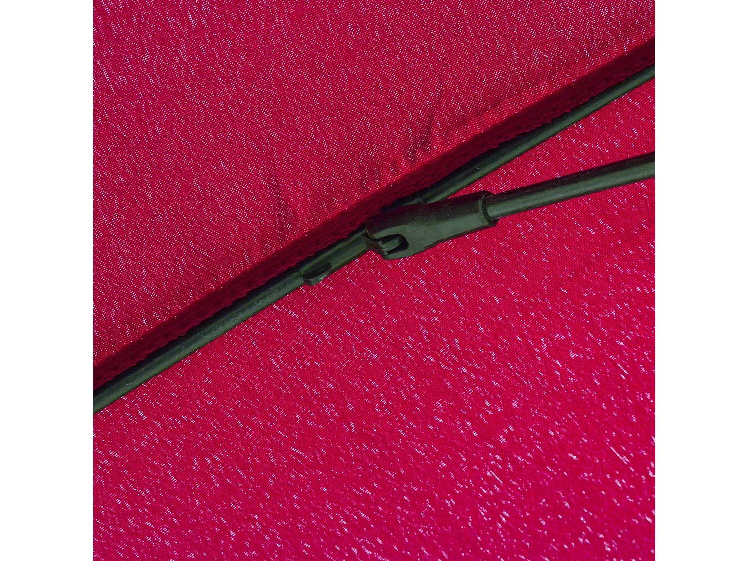 Ombrellone rotondo pieghevole a 18 stecche con manovella rosso vino