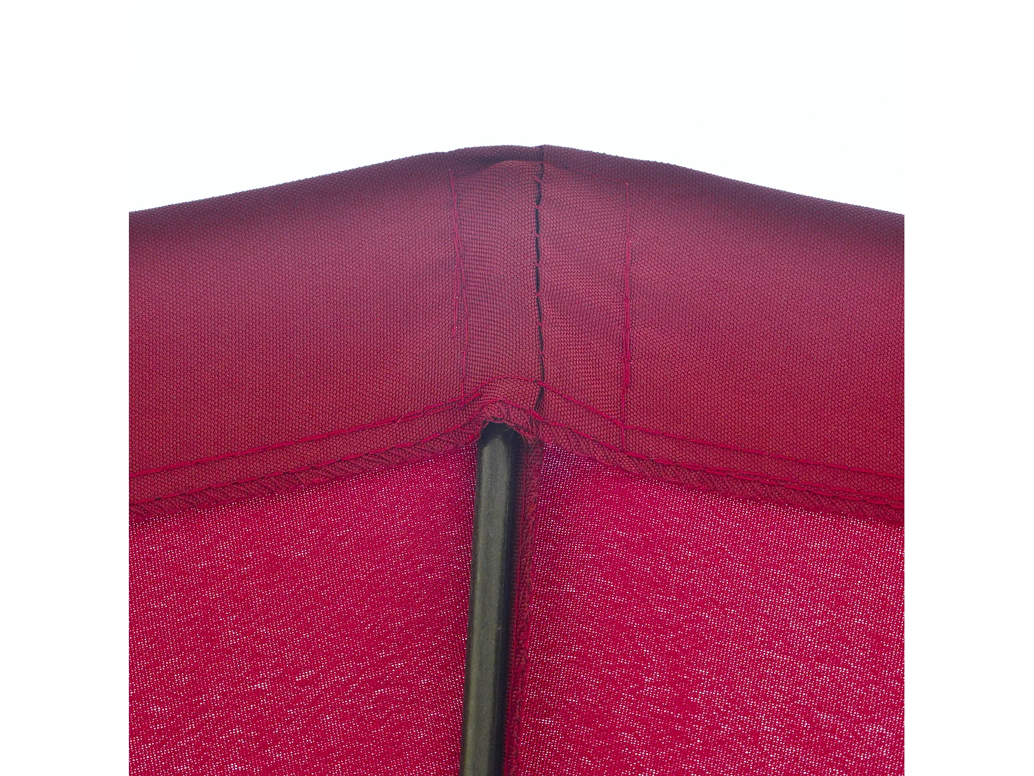 Ombrellone rotondo pieghevole a 18 stecche con manovella rosso vino