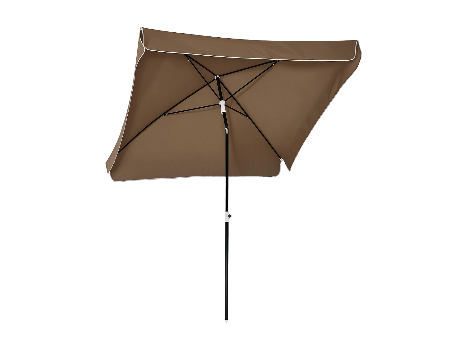 Ombrellone 2x2 m da esterno con tettuccio quadrato caffè