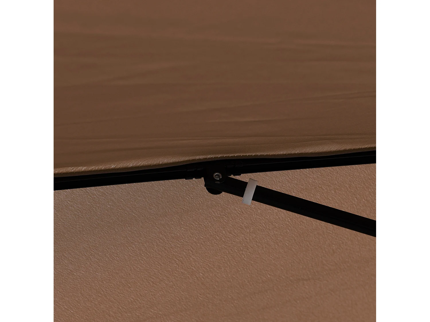 Ombrellone 2x2 m da esterno con tettuccio quadrato caffè