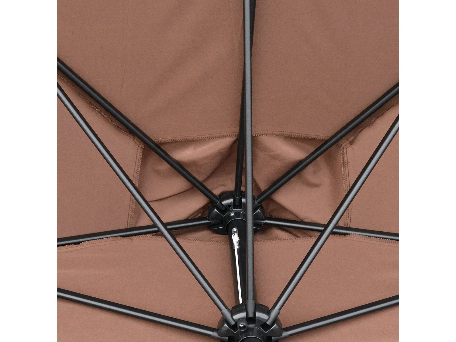 Ombrellone semicircolare con apertura a manovella 2.3x1.3m