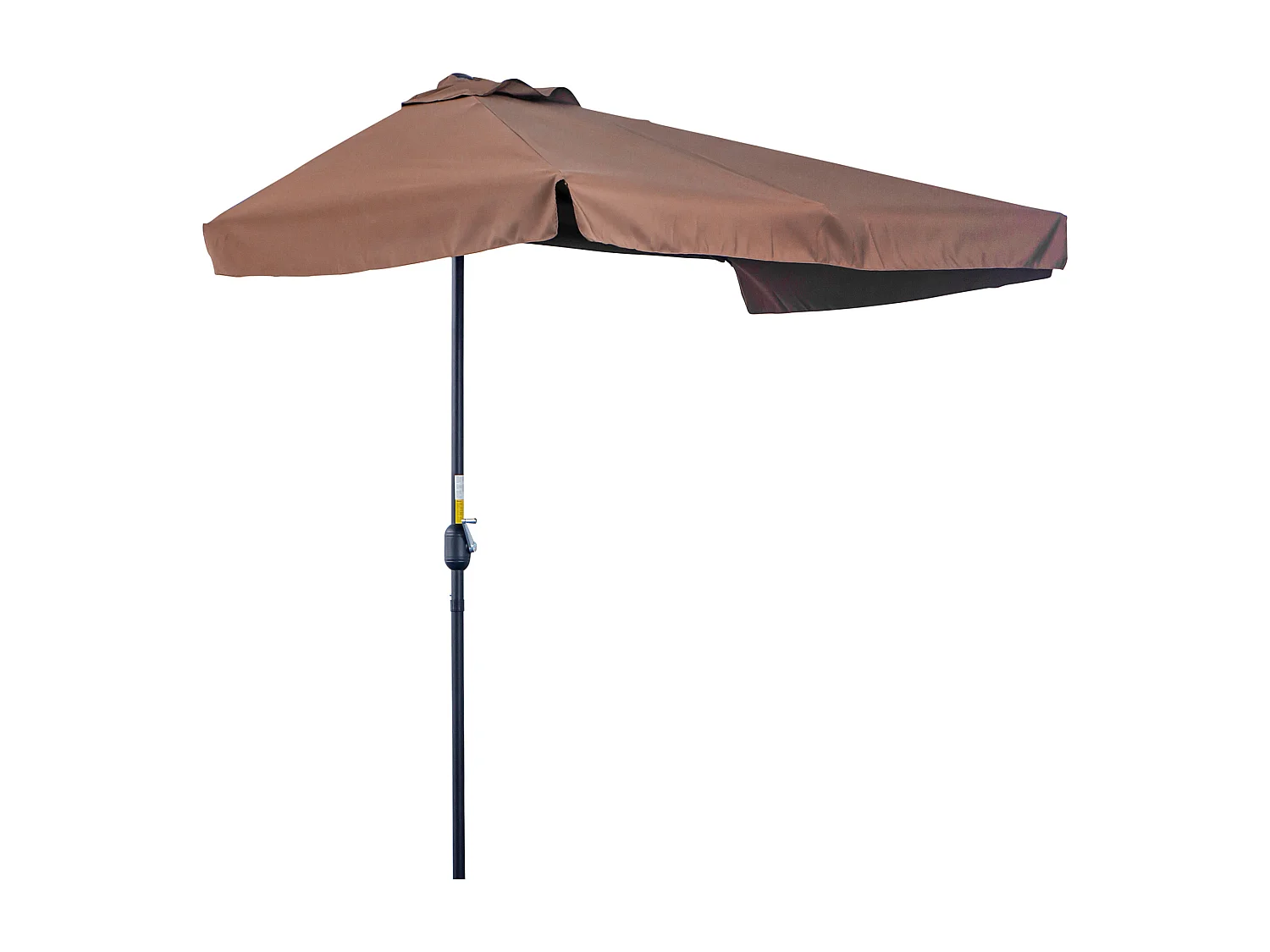 Ombrellone semicircolare con apertura a manovella 2.3x1.3m