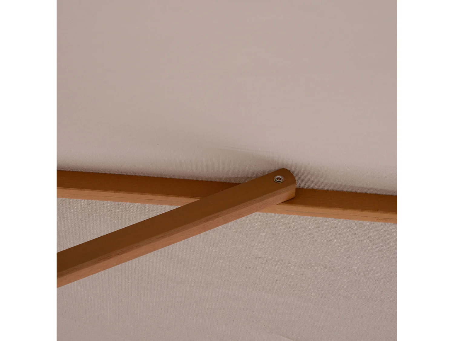 Ombrellone da giardino in legno 2x3m con copertura poliestere grigio