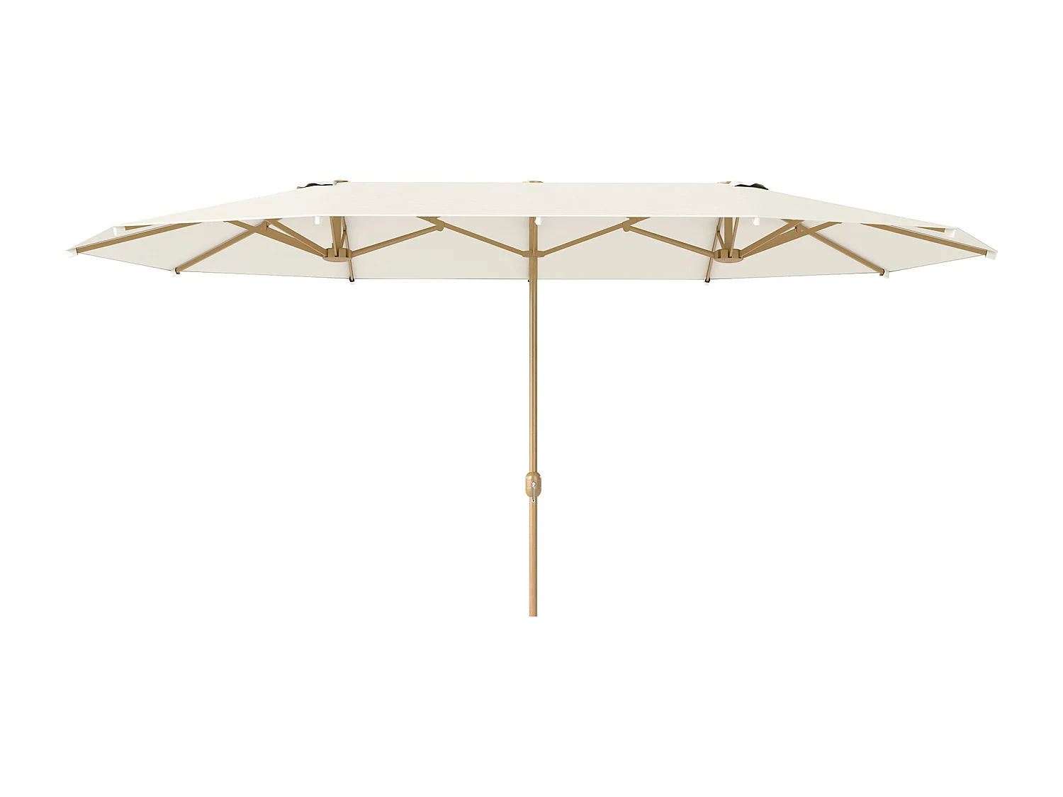 Ombrellone doppio con apertura a manovella 455x265x238 cm beige