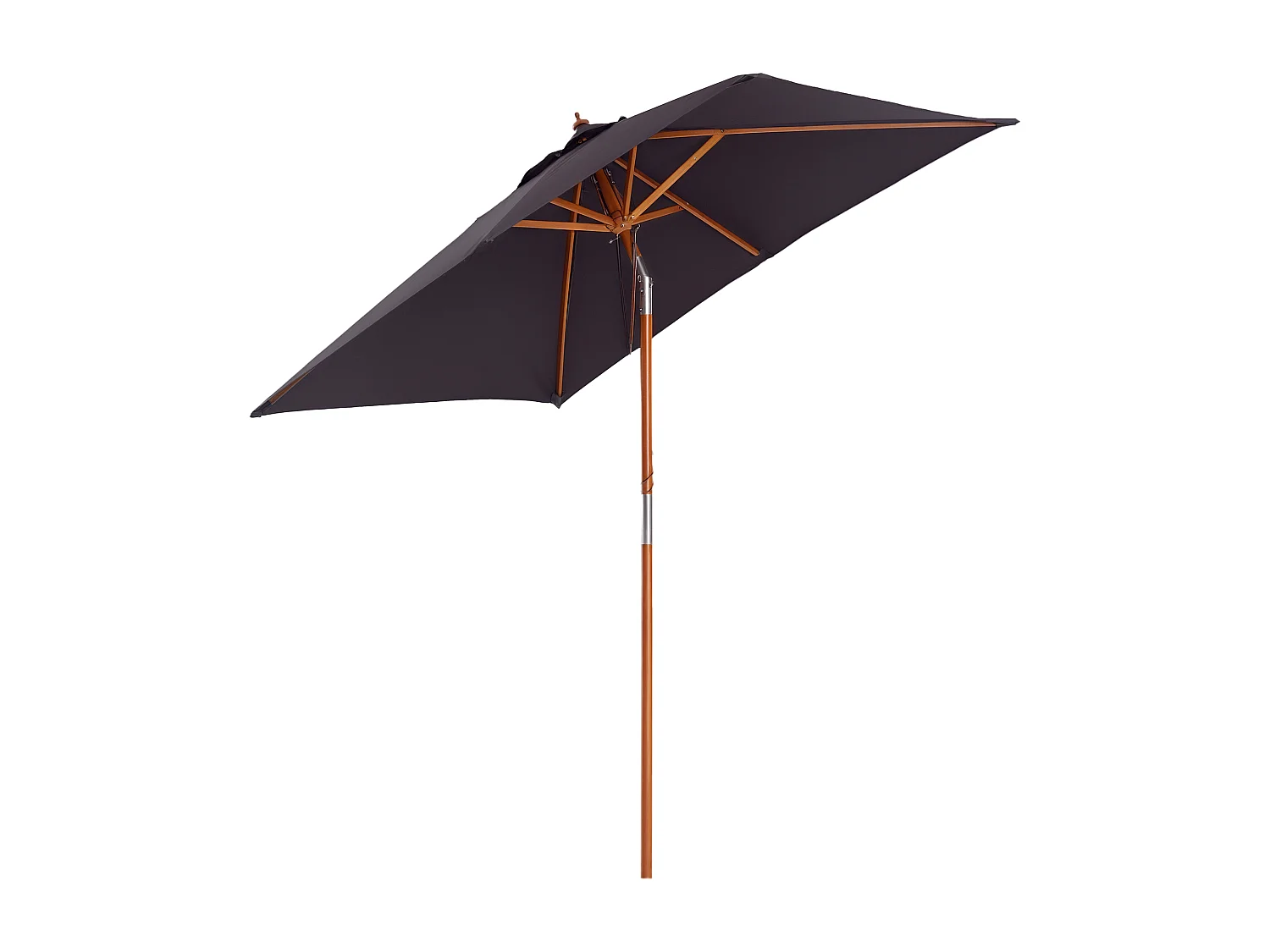 Ombrellone da giardino inclinabile 2x1.5m con palo in legno