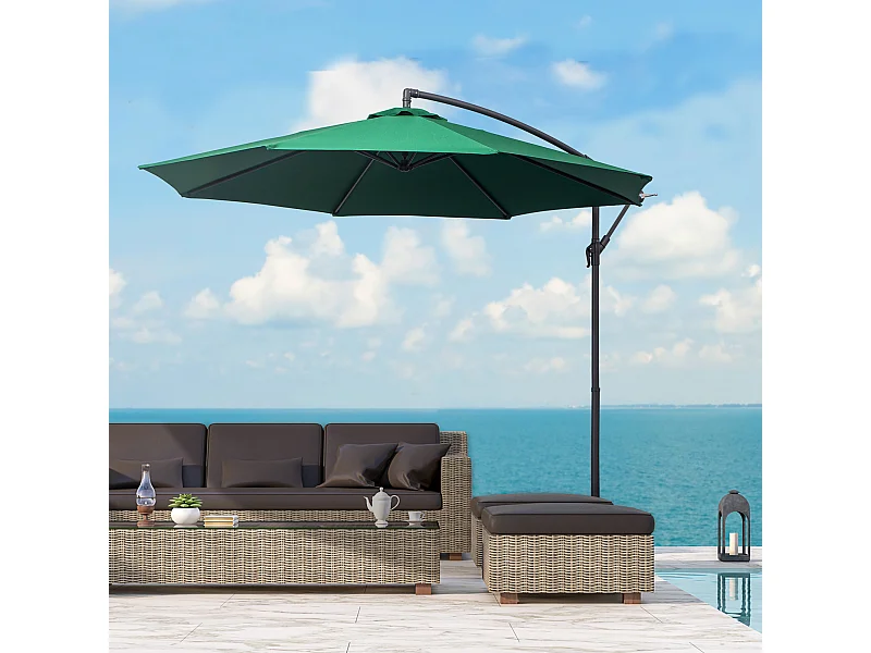 Ombrellone da giardino 3x2.5 m a braccio inclinabile