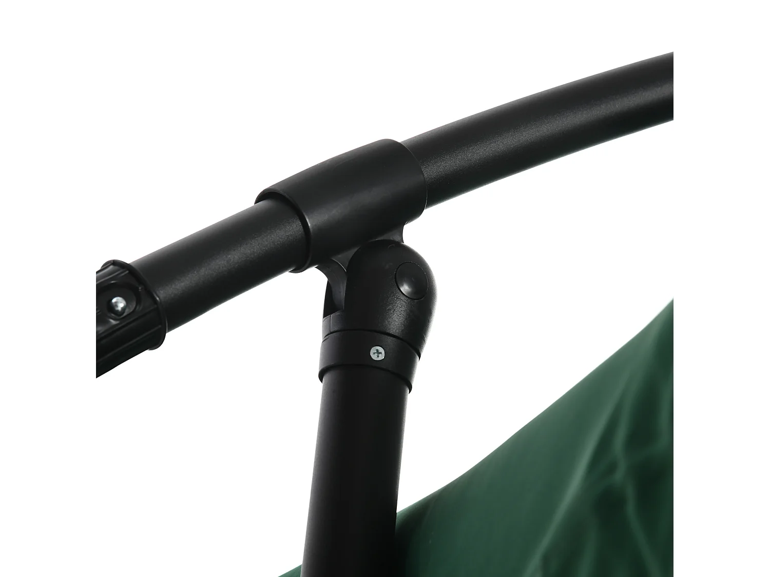 Ombrellone da giardino 3x3m con manovella e zanzariera verde