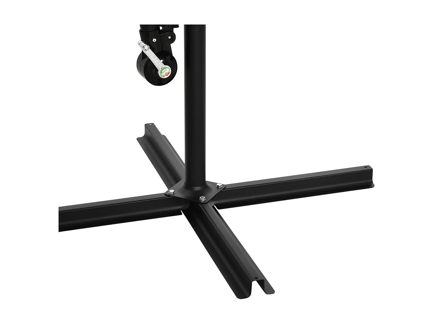 Ombrellone da giardino 3x3m con manovella e zanzariera verde