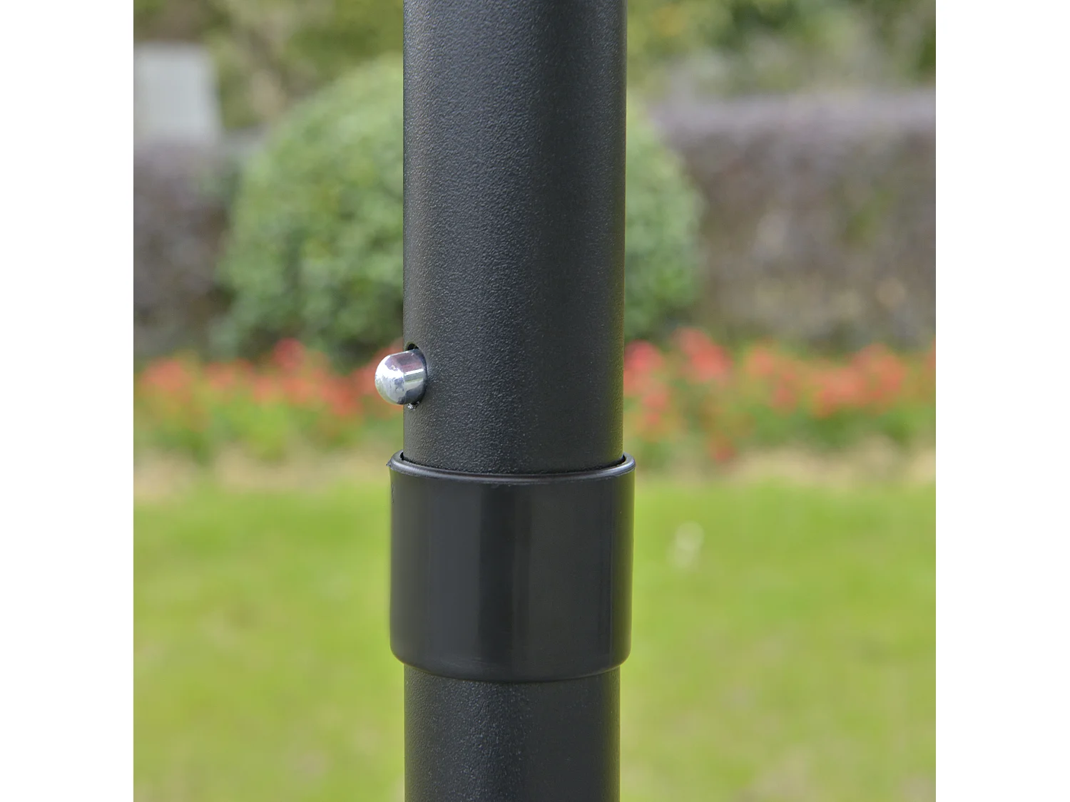 Ombrellone rotondo e regolabile su 3 angolazioni rosso vino e nero