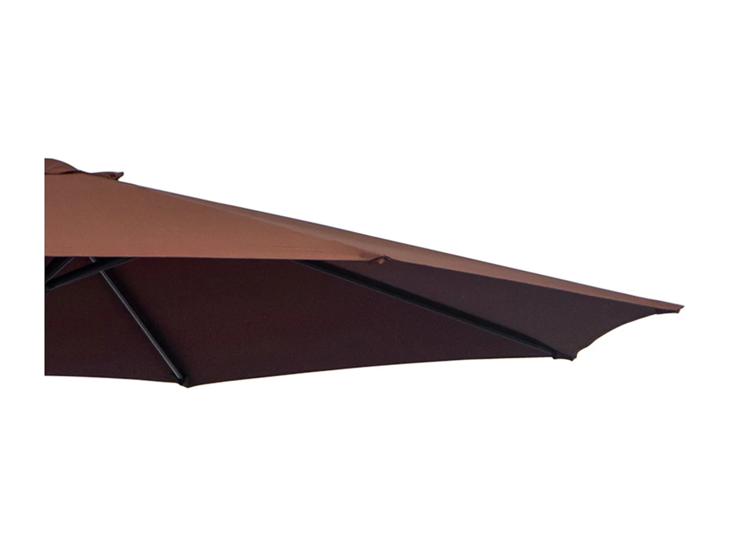 Ombrellone da giardino a braccio inclinabile 3x2.5 m marrone