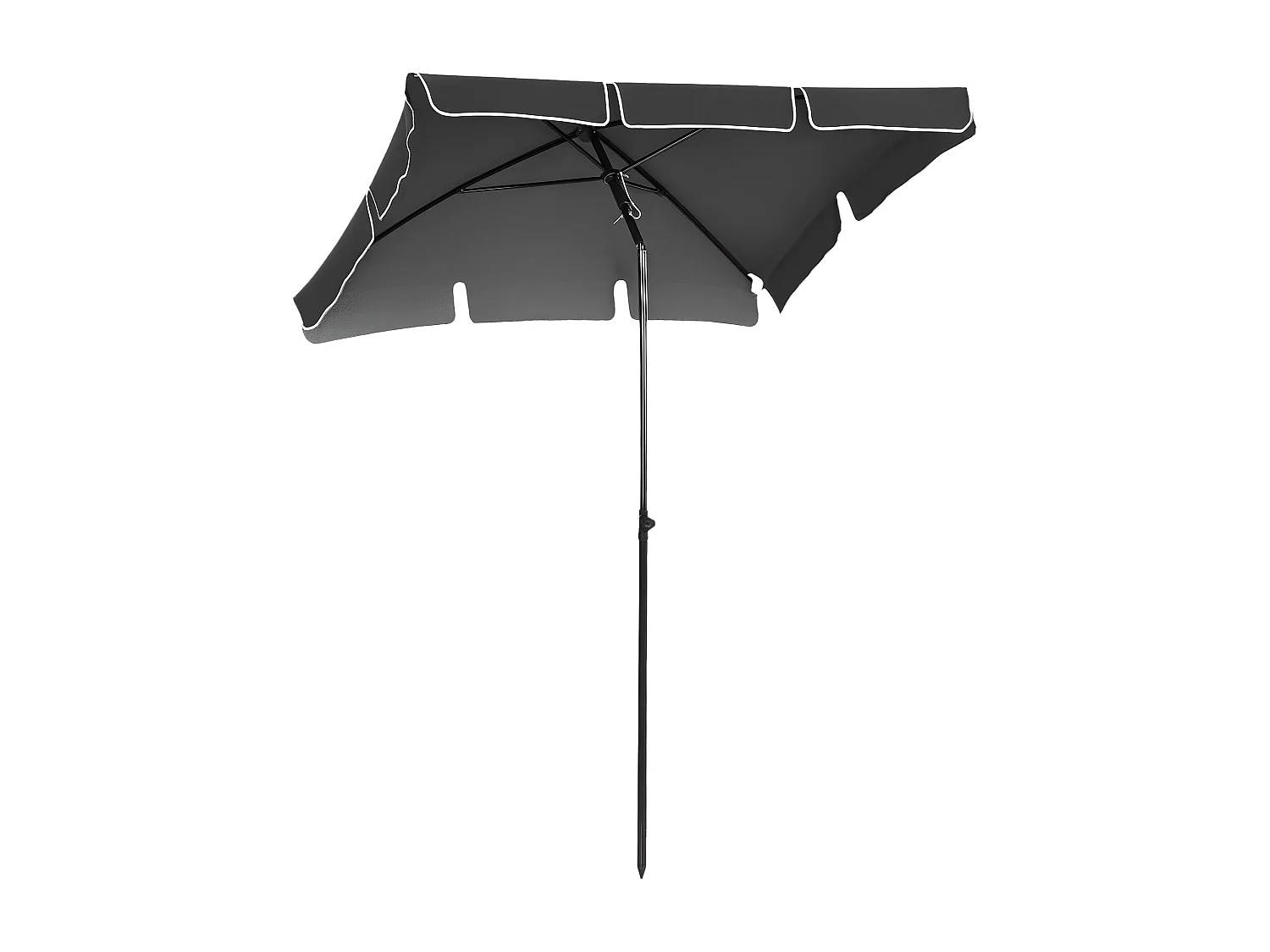 Ombrellone da giardino rettangolare 2x1.3 m con inclinazione