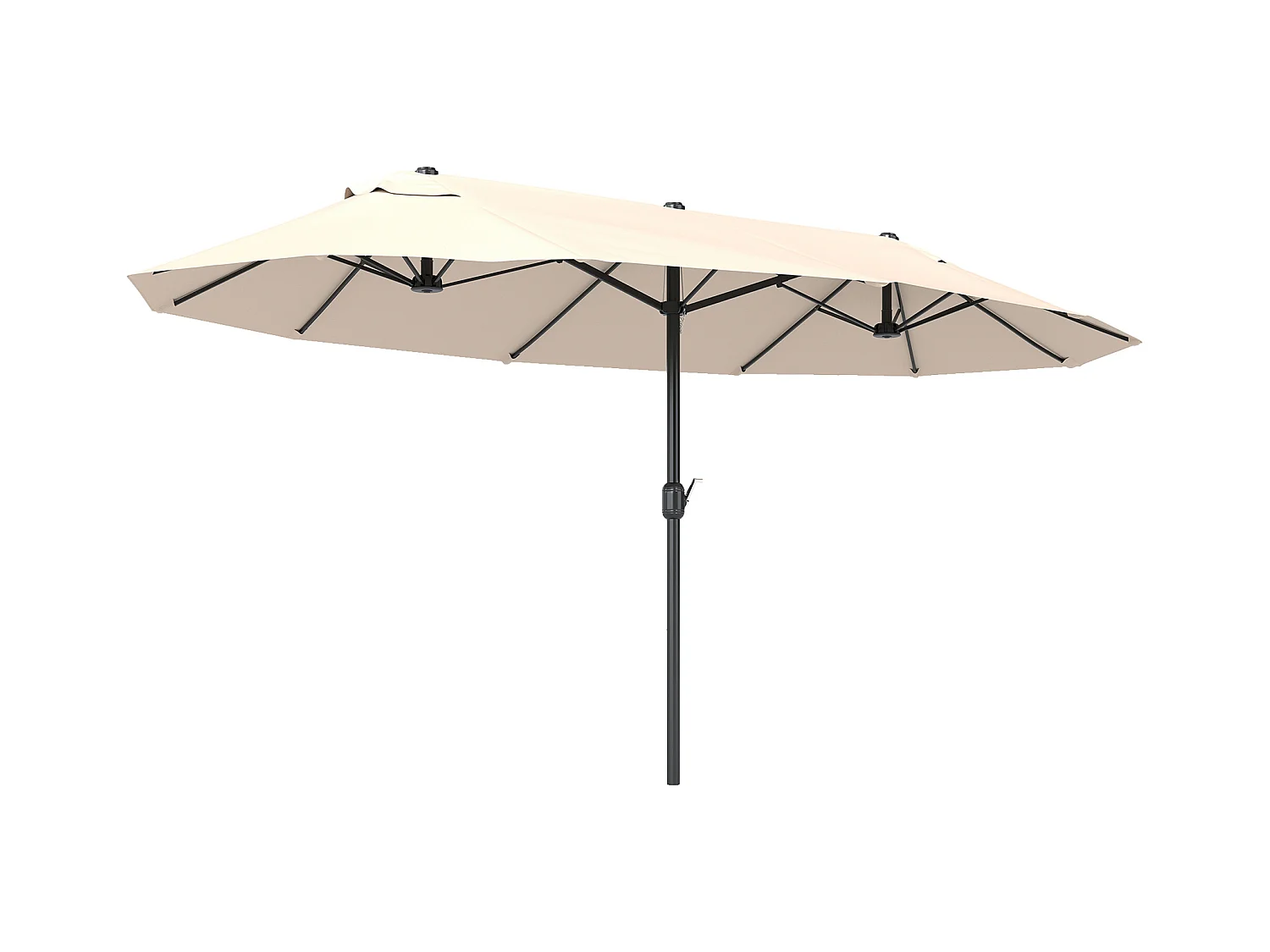 Ombrellone parasole da giardino esterno in poliestere beige