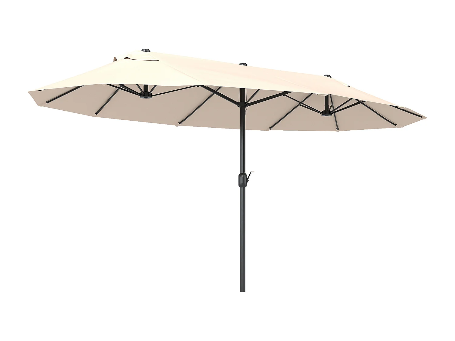 Ombrellone parasole da giardino esterno in poliestere beige