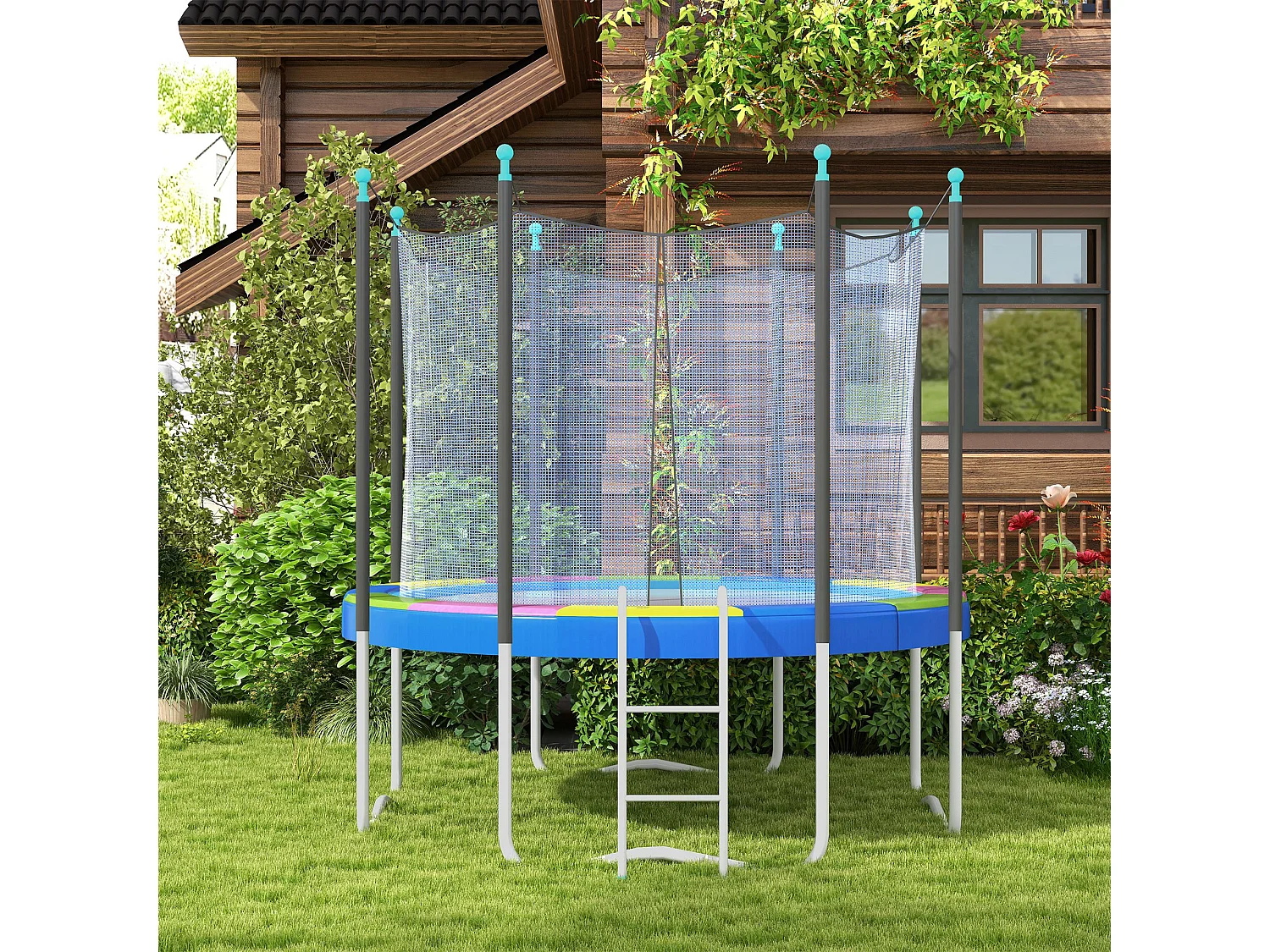 Copertura tappeto elastico ø366x30cm pieghevole e portatile