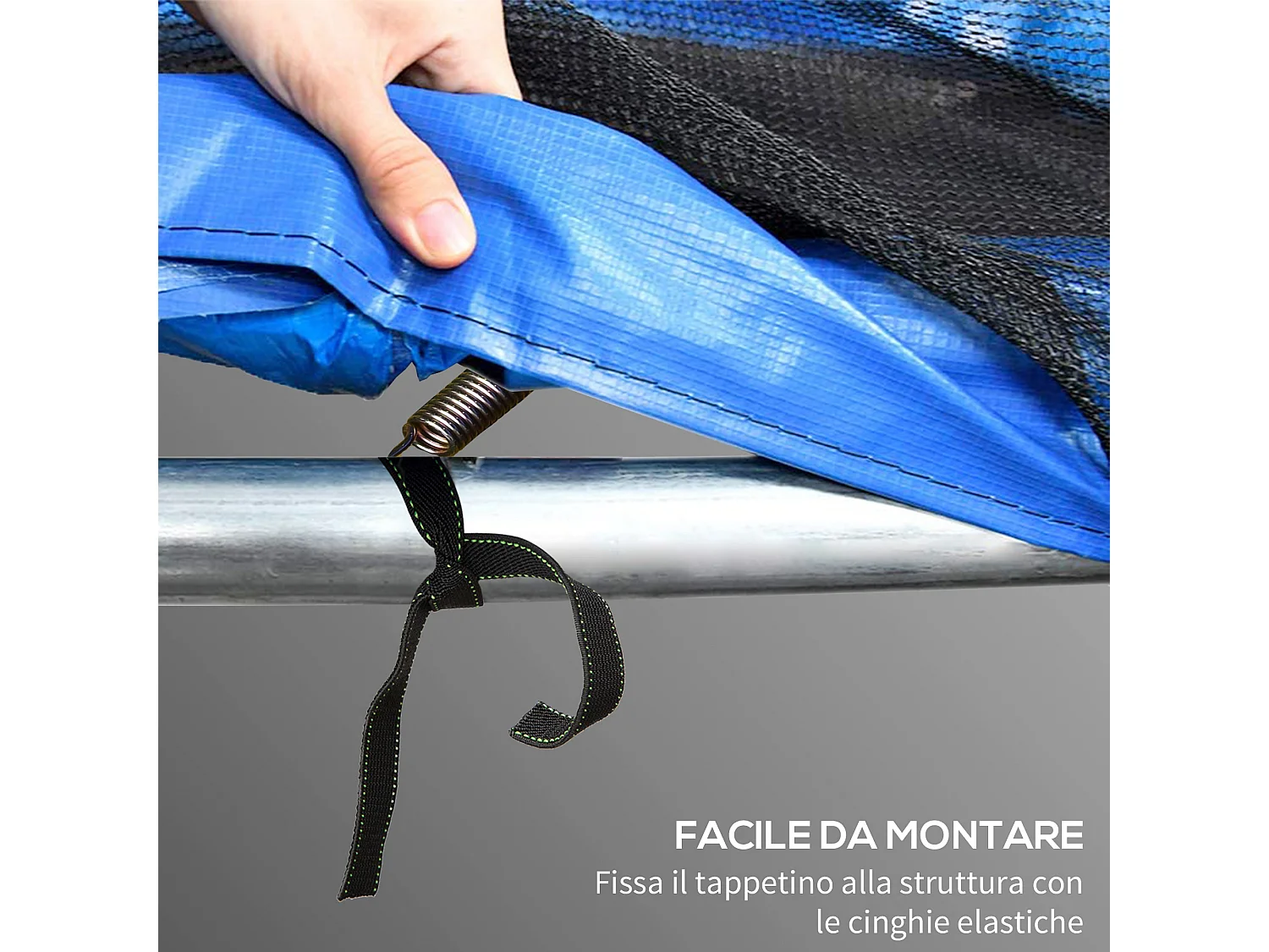 Copertura tappeto elastico ø366x30cm pieghevole e portatile