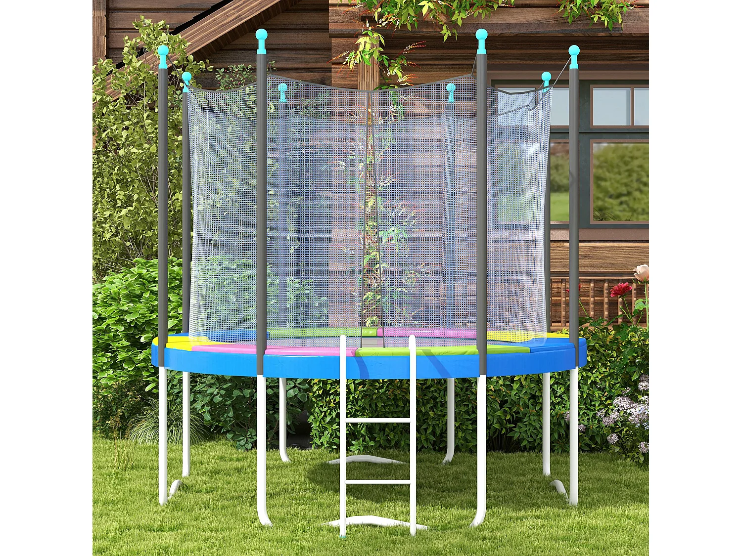 Copertura tappeto elastico ø244x30cm pieghevole e portatile