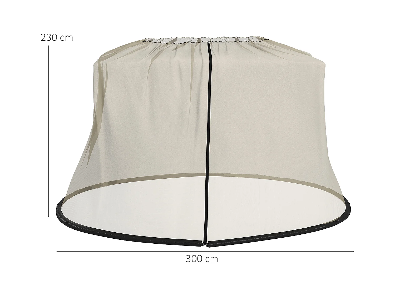 Tenda da sole 3x1.5m telescopica a parete avvolgibile beige