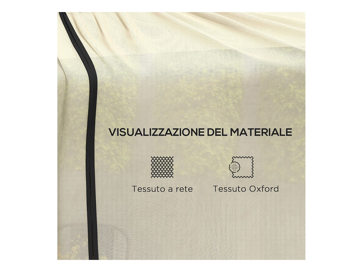 Tenda da sole 3x1.5m telescopica a parete avvolgibile beige